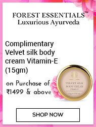 Forest Essentials Complimentary Velvet Silk Body Cream Vitamin-E(15gm) on purchase of Rs 1499 & above