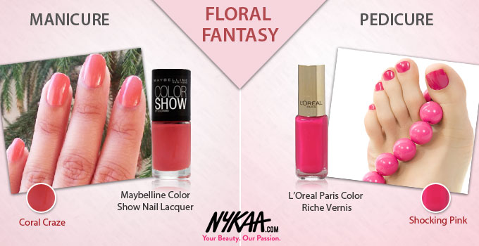 manicure color ideas- floral fantasy