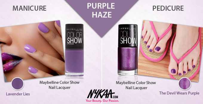 manicure and pedicure ideas- purple haze