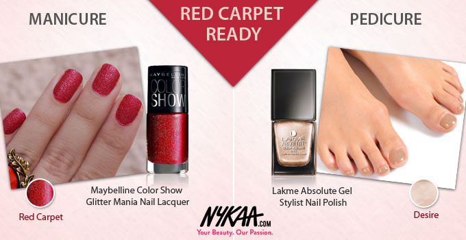manicure and pedicure ideas- red carpet ready