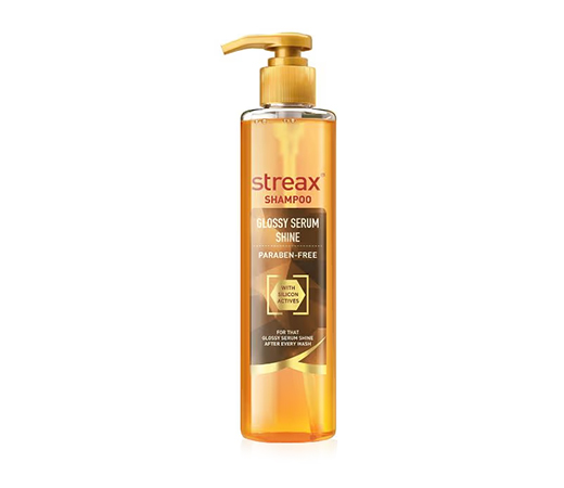 Streax Glossy Serum Shine Paraben Free Shampoo for Frizzy and Dry Hair