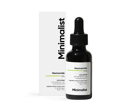  Minimalist 10% Niacinamide Face Serum With Matmarine + Zinc For Reducing Oil & Blemishes