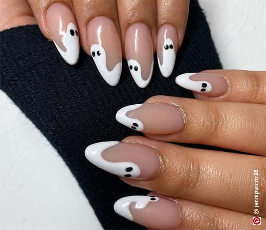 ghost nail design for halloween