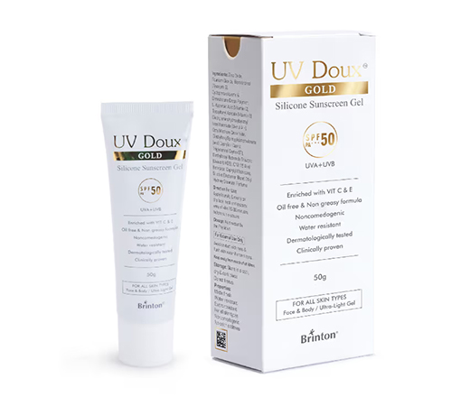 Brinton Uv Doux Gold Silicone Water Resistant And Non-greasy Sunscreen Gel