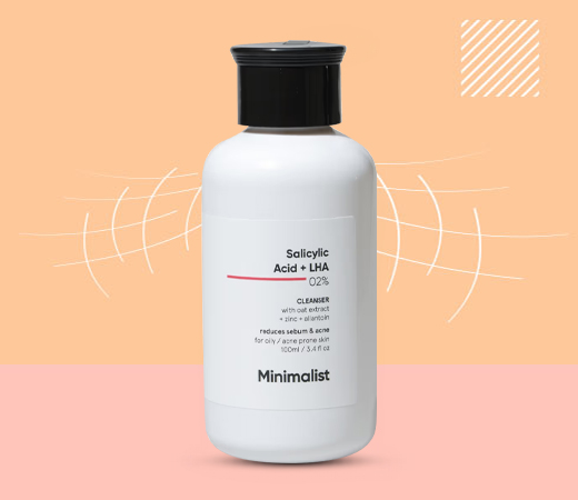Minimalist 2% Salicylic Acid + LHA Face Cleanser With Zinc For Reducing Sebum & Acne