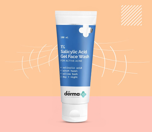 The Derma Co. 1% Salicylic Acid Face Wash for Active Acne with Salicylic Acid & Witch Hazel