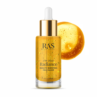 Ras Luxury Oils 24K Gold Radiance Beauty Boosting Face Elixir Serum In Oil For Glowing Skin