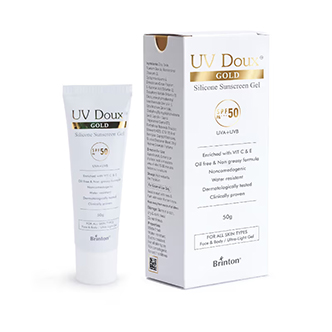 Brinton Uv Doux Gold Silicone Water Resistant And Non-greasy Sunscreen Gel