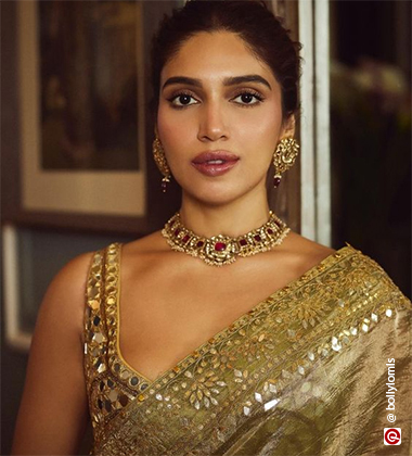 Bhumi Pednekar wearing glitter makeup