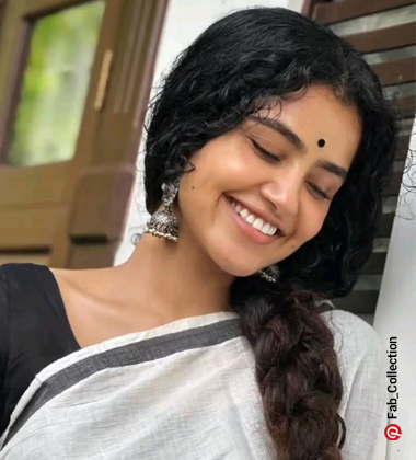 hair style for saree look  - messy side braid