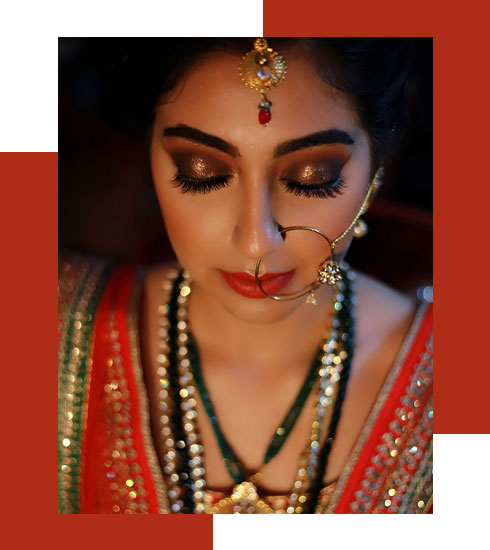 bridal makeup looks –shimmery eyes