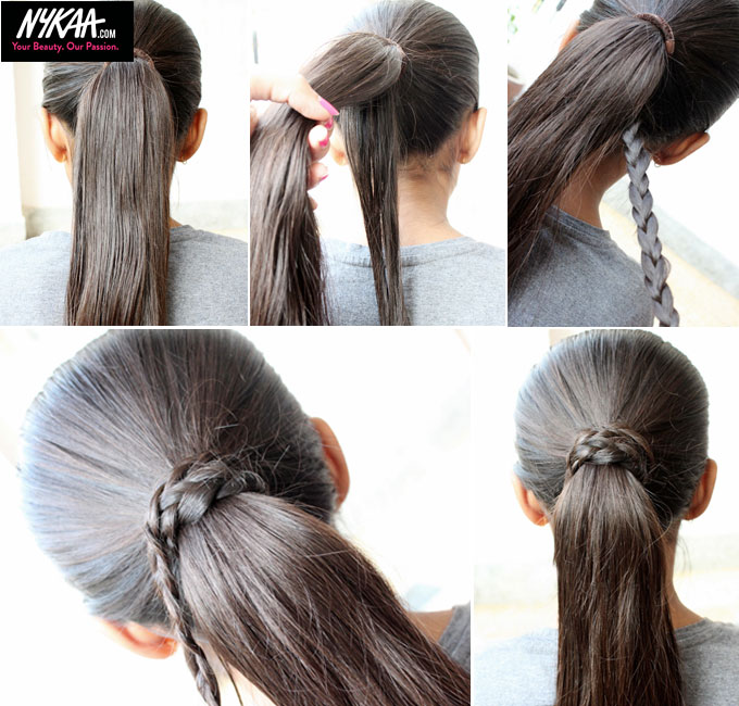 Ponytail Hairstyle – Wrap-Up Sleek Ponytail