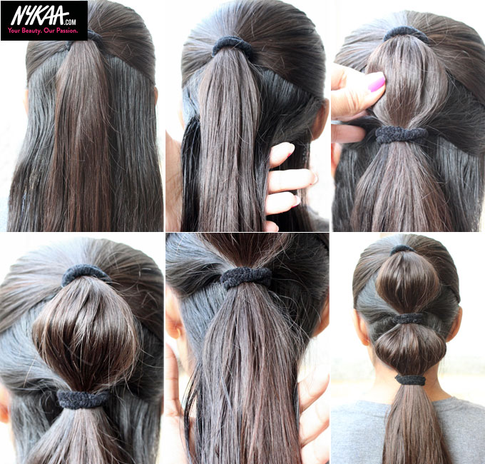 Pony Hairstyle – Bubble Style Ponytail