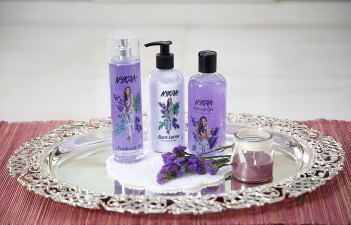 Nykaa bath and body range – fresh lavender