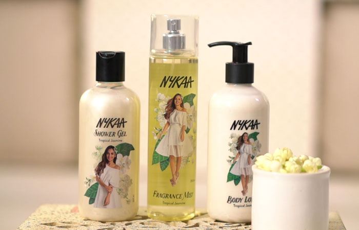 Nykaa bath and body range – tropical jasmine
