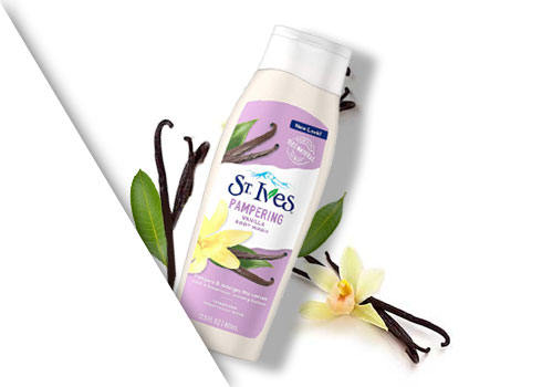 best shower gel for dry skin – St. Ives Pampering Vanilla Body Wash 