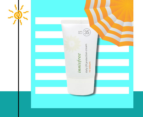 Best sunscreen for oily Skin- Innisfree Daily Uv Protection Cream No Sebum Spf35 Pa+++