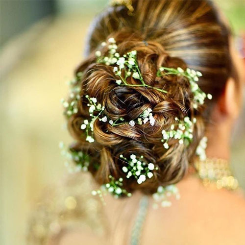 floral bun for bride - 11