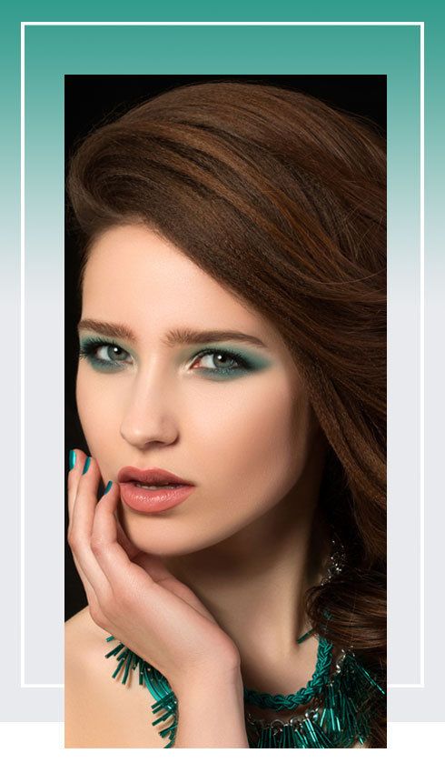 Navratri Makeup Look- Peacock Green Color