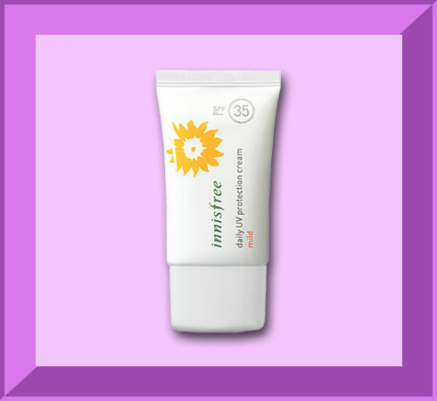 Korean Skin Care Routine Products for Day- Innisfree Daily UV Protection Cream Mild SPF 35 PA+++ 