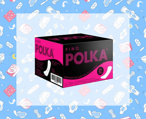 best panty liners- pinq polka