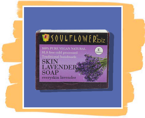 Lavender soap: Soulflower Skin Lavender Soap