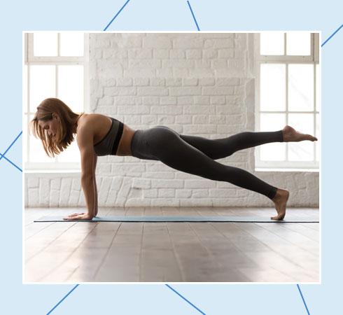 How to do pilates- plank leg lift 