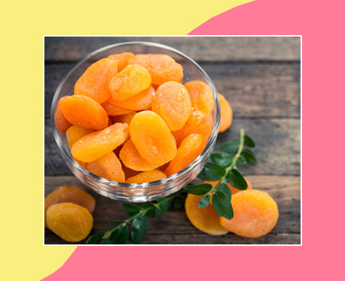iron rich dry fruits- dried apricots