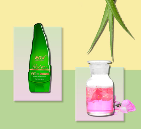 aloe vera and rose water