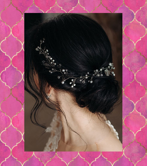 simple wedding hairstyles – floral messy bun