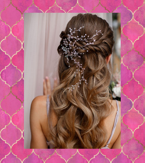 simple wedding hairstyles – accessorized half updo