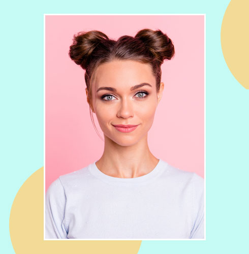 Medium Length Hairstyles – Twisted Double Buns