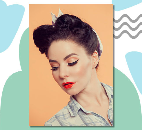 Hairstyles For Round Face – Pin-Up Style