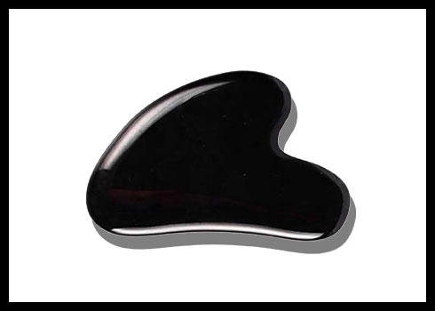 gua sha facial tool – black obsidian gua sha