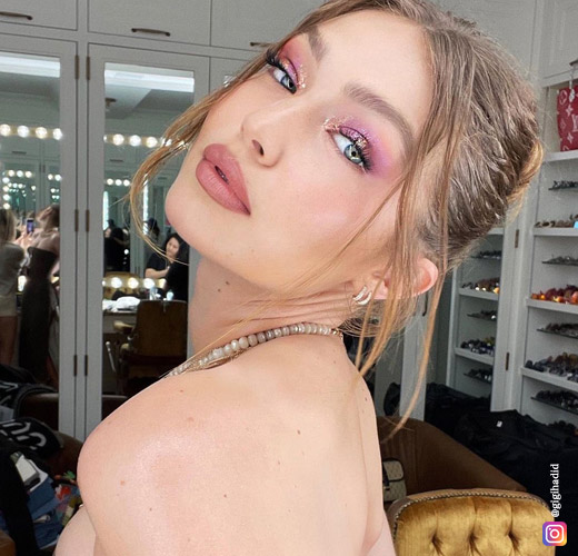 gigi hadid glitter makeup