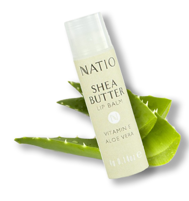 Herbal Bath Products- Natio Shea Butter Lip Balm