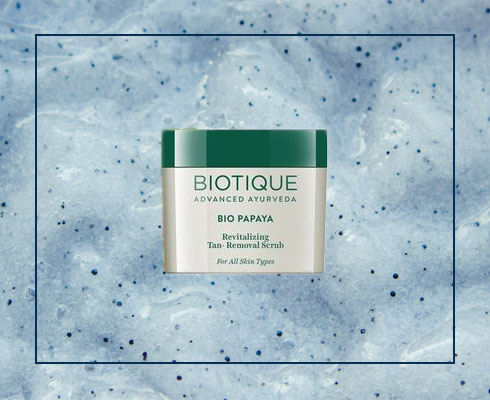 Best Scrub For Acne Prone Skin- Biotique Bio Papaya Revitalizing Tan-Removal Scrub