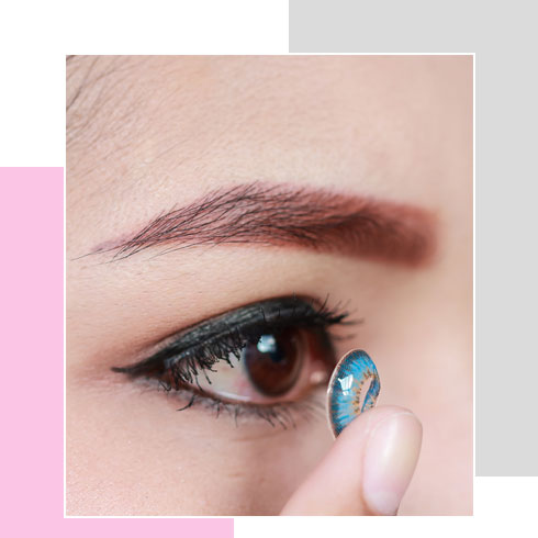 how to use contact lenses- makeup to complement the lens