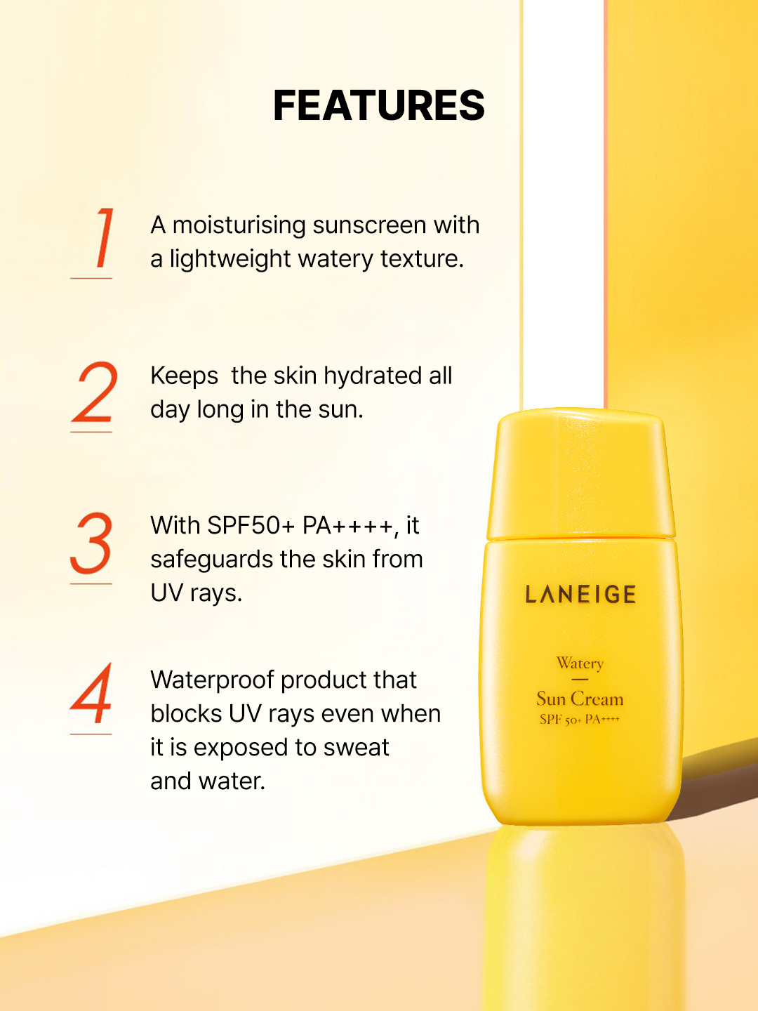 LANEIGE Watery Sun Cream page two.