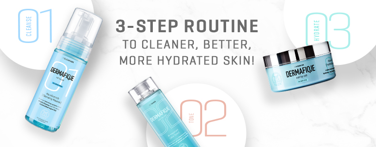 #-step routine to cleaner, better, more hydrated skin!