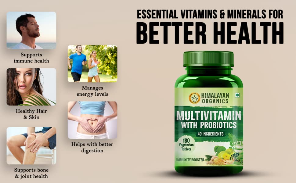 Himalayan Organics Multivitamin Tablets with Probiotics (45 Ingredients):  Buy Himalayan Organics Multivitamin Tablets with Probiotics (45  Ingredients) Online at Best Price in India | Nykaa