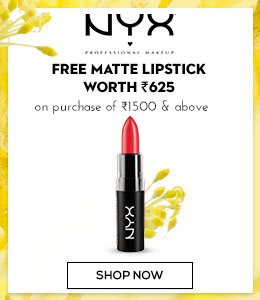 NYX Buy NYX products worth Rs 1500 and get a Matte lipstick worth Rs 625 free