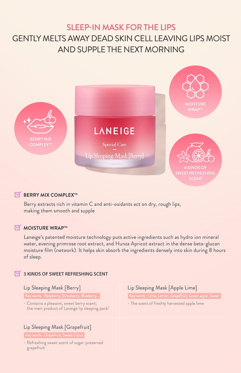 LANEIGE Lip Sleeping Mask Berry: Buy LANEIGE Lip Sleeping Mask Berry Online  at Best Price in India | Nykaa