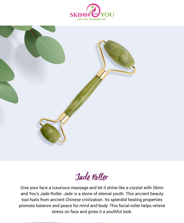 Skinn And You Green Jade Roller Green Buy Skinn And You Green Jade Roller Green Online At Best Price In India Nykaa