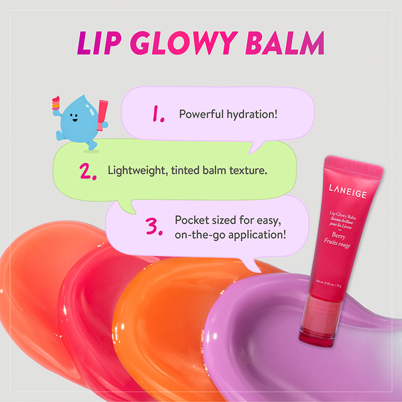 Lip glowy balm Pack page three.